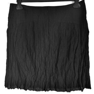 Garnet Hill Metallic Tissue Broomstick Pleated Cotton Mini Skirt Size 14 EUC